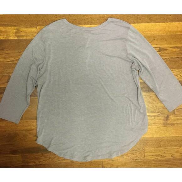 NEW WAY rounded long sleeve top in purple - Picture 2 of 2